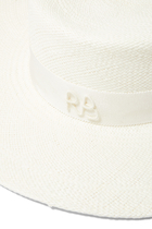 Double Chain Strap Boater Hat